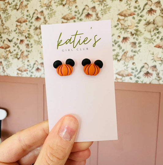 Mickey Pumpkin Studs
