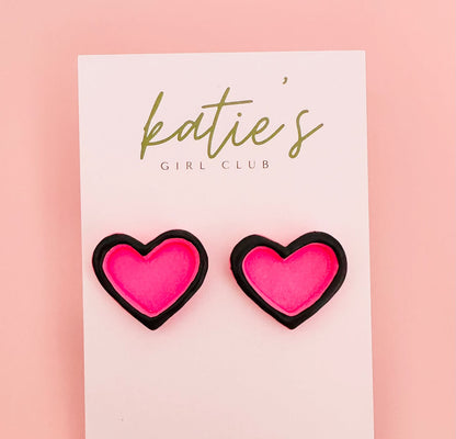 Groovy Chick Heart Studs