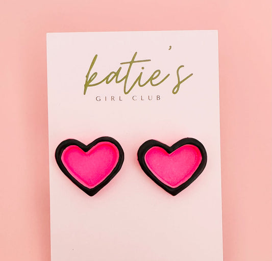 Groovy Chick Heart Studs