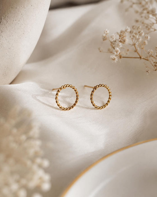 Twisted Gold Studs
