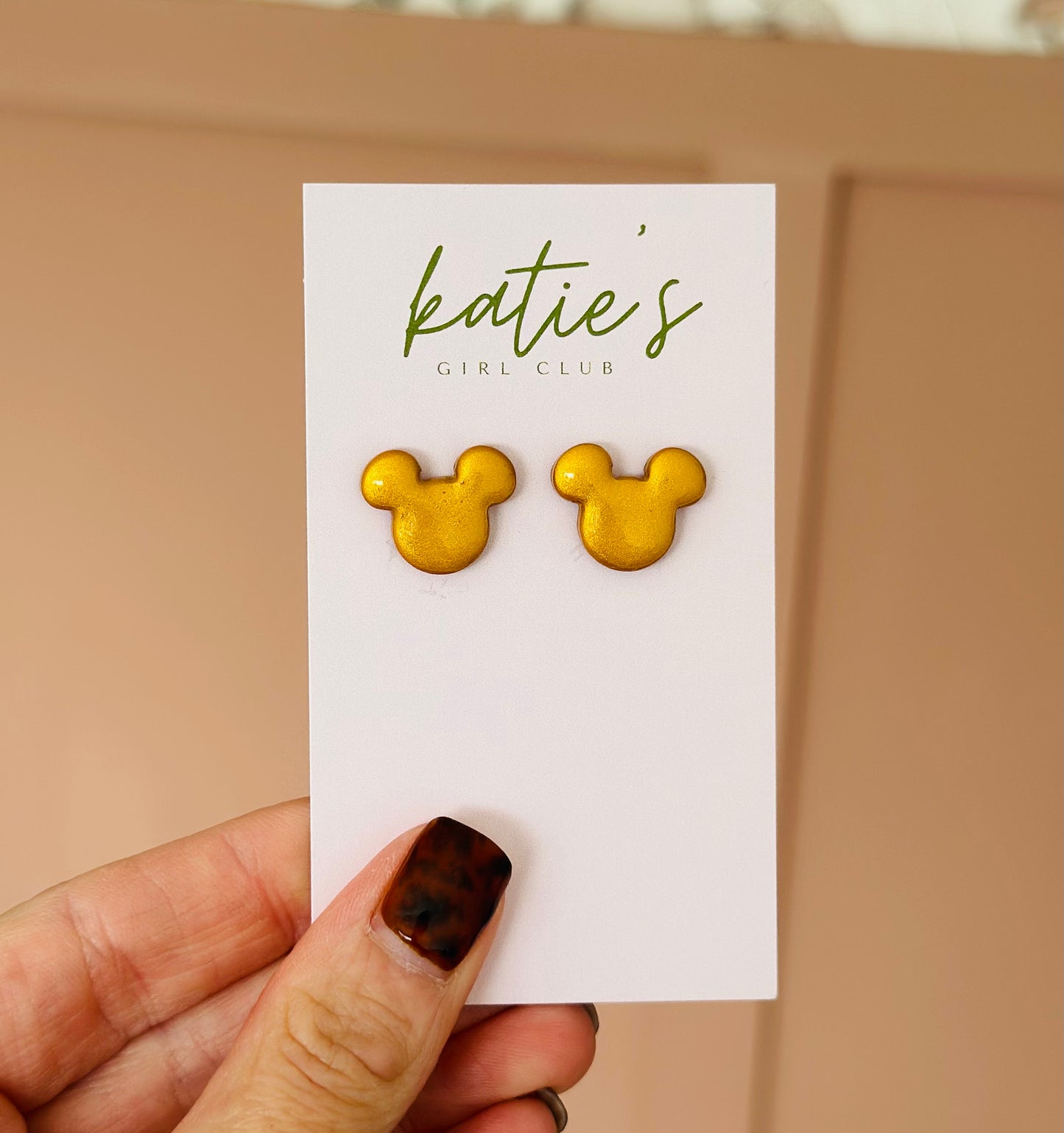 Gold Mickey Stud